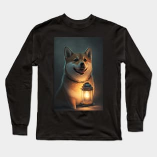 Happy Shiba Inu Dog Long Sleeve T-Shirt